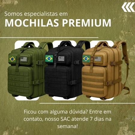Mochila Militar Tática Impermeável 50L